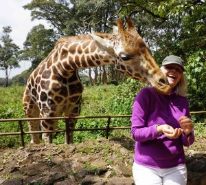 Lori Robinson at Giraffe Center