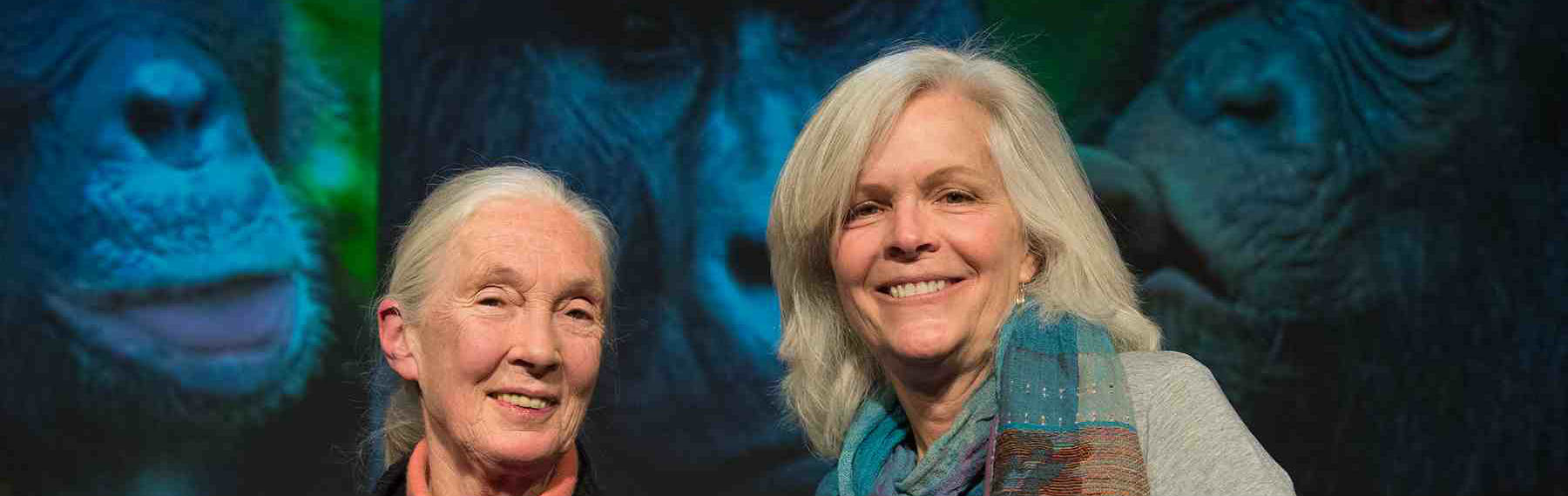 Jane Goodall and Lori Robinson